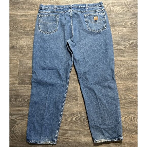 Vintage Carhartt Jeans Size 44x32 Straight Fit Heavyweight 5-Pocket B998 DST - Picture 3 of 9